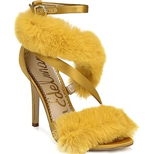 Sam Edelman Adelle Faux Fur Ankle Strap High-Heel Sandals