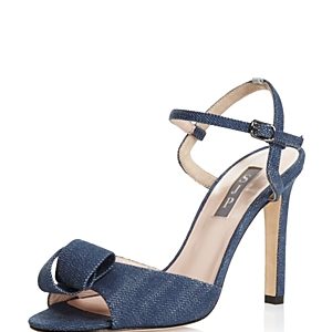 Sjp by Sarah Jessica Parker Women's Ferry Denim High-Heel Ankle Strap Sandals - 100% Exclusive