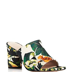 Stuart Weitzman Women's Slideon Floral Print High-Heel Slide Sandals