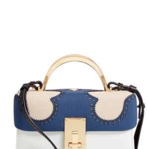 The Volon Data Alice Leather Top Handle Bag - Blue