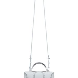 The Volon Data Alice Leather Top Handle Bag - White