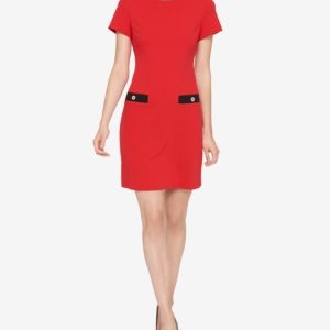 Tommy Hilfiger Faux-Pocket Shift Dress