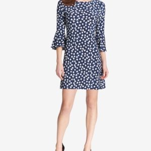 Tommy Hilfiger Printed Bell-Sleeve Dress