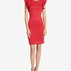 Tommy Hilfiger Ruffle-Sleeve Sheath Dress