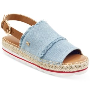 Tommy Hilfiger Women's Grove Slingback Espadrille Flatform Wedge Sandals Women's Shoes