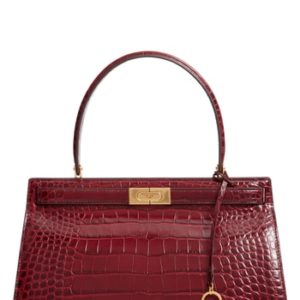 Tory Burch Lee Radziwill Leather Satchel - Red