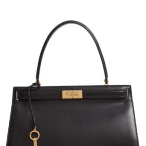 Tory Burch Lee Radziwill Small Leather Satchel - Black