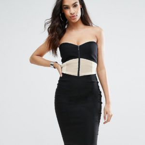 Vesper Sweetheart Pencil Dress With Paneled Bodice - Multi