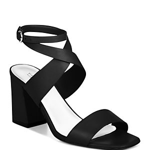 Via Spiga Women's Evelia Ankle-Strap Leather Block Heel Sandals