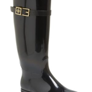 Women's Dav 'Bristol' Weatherproof Knee High Rain Boot, Size 6 M - Black