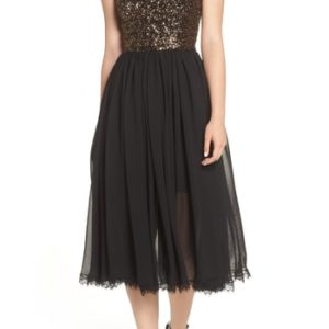 Women's Dress The Population Tatiana Sequin & Chiffon Cocktail Dress