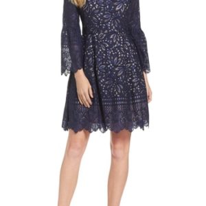 Women's Eliza J Lace Fit & Flare Dress