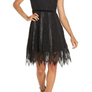 Women's Foxiedox Maisie Lace & Velvet Cocktail Dress