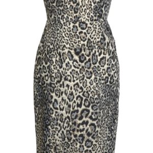 Women's J.crew Strapless Metallic Leopard Spot Party Dress