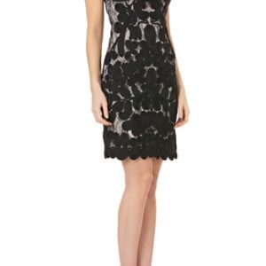 Women's Js Collections Two-Tone Lace Embroidery Cocktail Dress