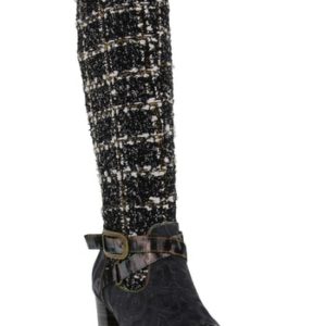 Women's L'Artiste Knee High Tweed Boot, Size 5US / 35EU - Black