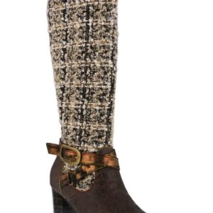 Women's L'Artiste Knee High Tweed Boot, Size 5US / 35EU - Brown