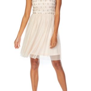 Women's Lace & Beads Mae Skater Party Dress