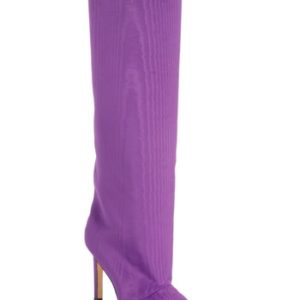 Women's Marskinryyppy Knee High Moire Boot, Size 6US / 36EU - Purple