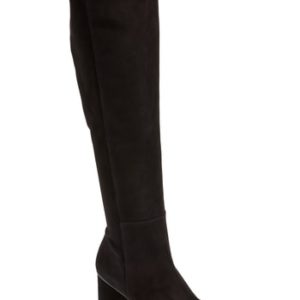 Women's Stuart Weitzman Eloise 75 Over The Knee Boot, Size 4 M - Black