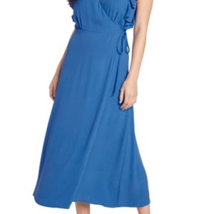 Women's Willow & Clay Solid Wrap Midi Dress