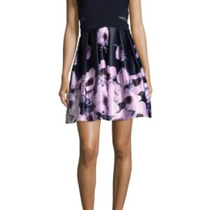 Women's Xscape Floral Skirt Party Dress