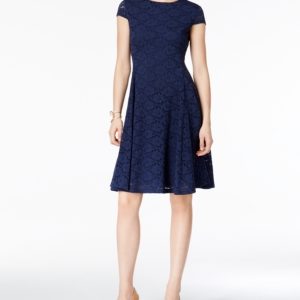 Alfani Lace Fit & Flare Dress, Created for Macy's