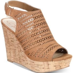 American Rag Charlize Perforated Platform Wedge Sandals, Created for Macy's Women's Shoes