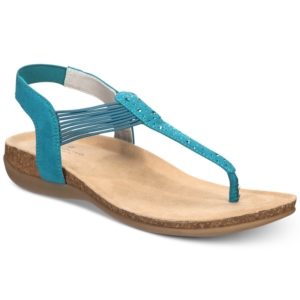 Bandolino Honour B-Flexible Wedge T-strap Sandals Women's Shoes