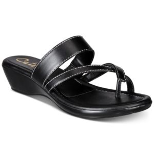 Callisto Barnaget Slide Thong Wedge Sandals, Created for Macy's Women's Shoes