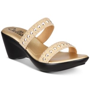 Callisto Beguile Slide Studded Platform Wedge Sandals, Created for Macy's Women's Shoes