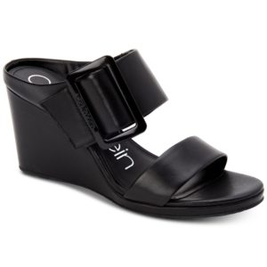 Calvin Klein Women's Brinlee Buckle Wedge Sandals Women's Shoes