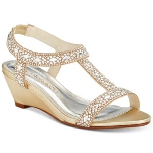 Caparros Lala Embellished Evening Wedge Sandals Women's Shoes