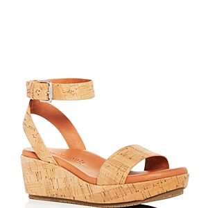 Gentle Souls Women's Morrie Cork Platform Wedge Sandals