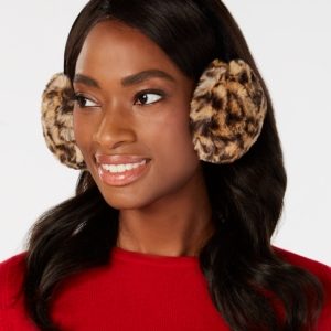 I.n.c. Animal-Print Faux-Fur Earmuffs, Created for Macy's