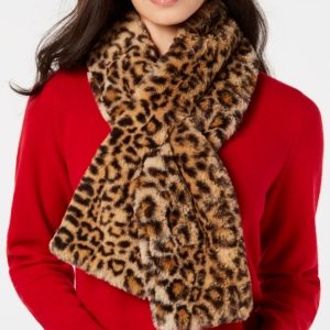 I.n.c. Leopard Faux-Fur Stole, Created for Macy's