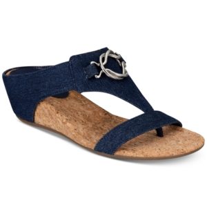 Impo Guevera Slip-On Thong Wedge Sandals Women's Shoes