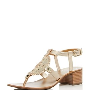 Jack Rogers Women's Gretchen Leather Block Heel Sandals