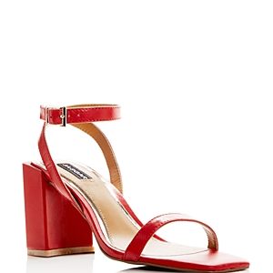 Jaggar Women's Squared Leather Block Heel Sandals