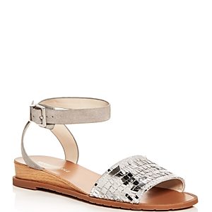 Kenneth Cole Women's Jinny Suede & Sequin Demi Wedge Sandals