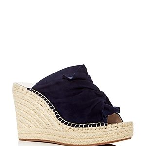 Kenneth Cole Women's Odele Suede Espadrille Wedge Slide Sandals