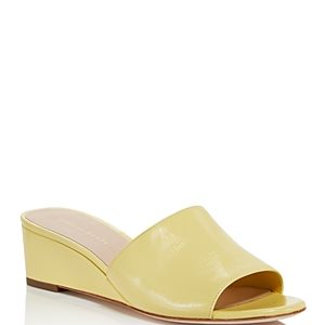 Loeffler Randall Women's Tilly Leather Demi Wedge Slide Sandals