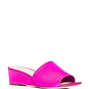 Loeffler Randall Women's Tilly Satin Wedge Slide Sandals