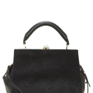 Louise Et Cie Maely Genuine Calf Hair Satchel - Black