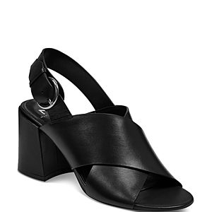 Marc Fisher Ltd. Women's Hocie Leather Slingback Block Heel Sandals