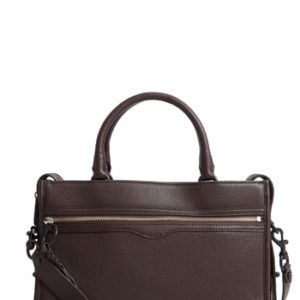 Rebecca Minkoff Bedford Zip Leather Satchel - Brown