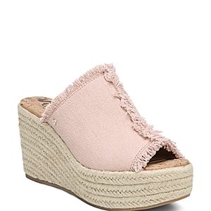 Sam Edelman Women's Dina Fringed Espadrille Wedge Slide Sandals