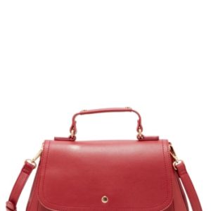 Sole Society Hingi Faux Leather Satchel - Red