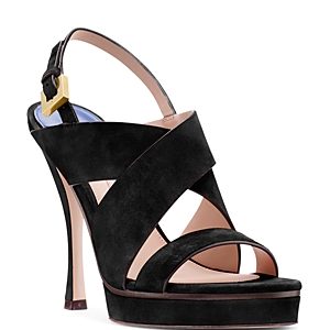 Stuart Weitzman Women's Hester Suede Platform High-Heel Sandals