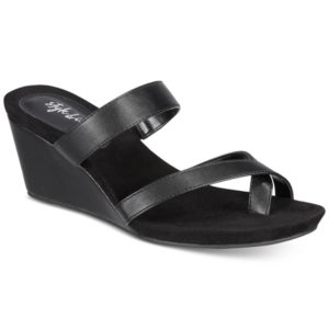 Style & Co Madelaa Slip-On Wedge Sandals, Created for Macy's Women's Shoes